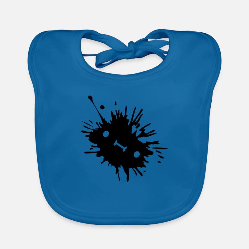 Tache d’encre avec visage Bavoir bio Bébé