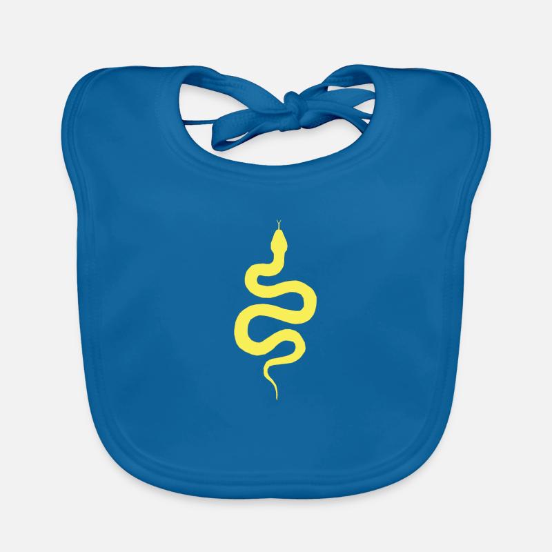 serpent jaune Bavoir bio Bébé