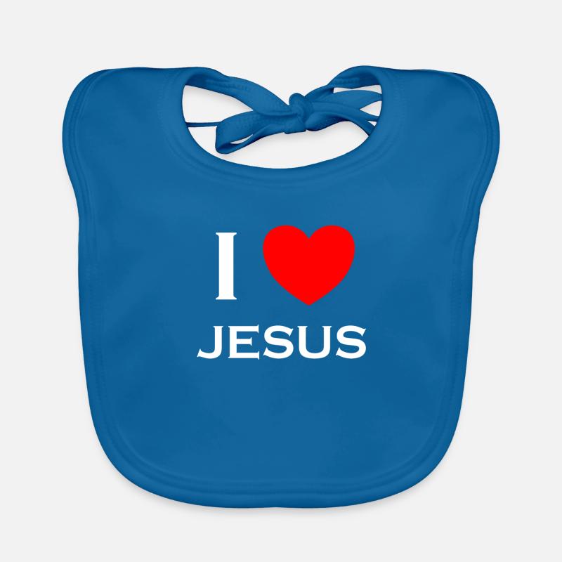 Eglise chrétienne chrétienne catholique - Bavoir bio Bébé - bleu paon