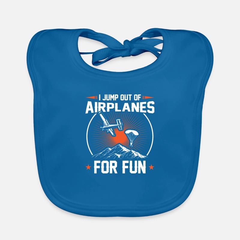 Skydiver | Skydive Skydive Parachute Cadeaux - Bavoir bio Bébé - bleu paon