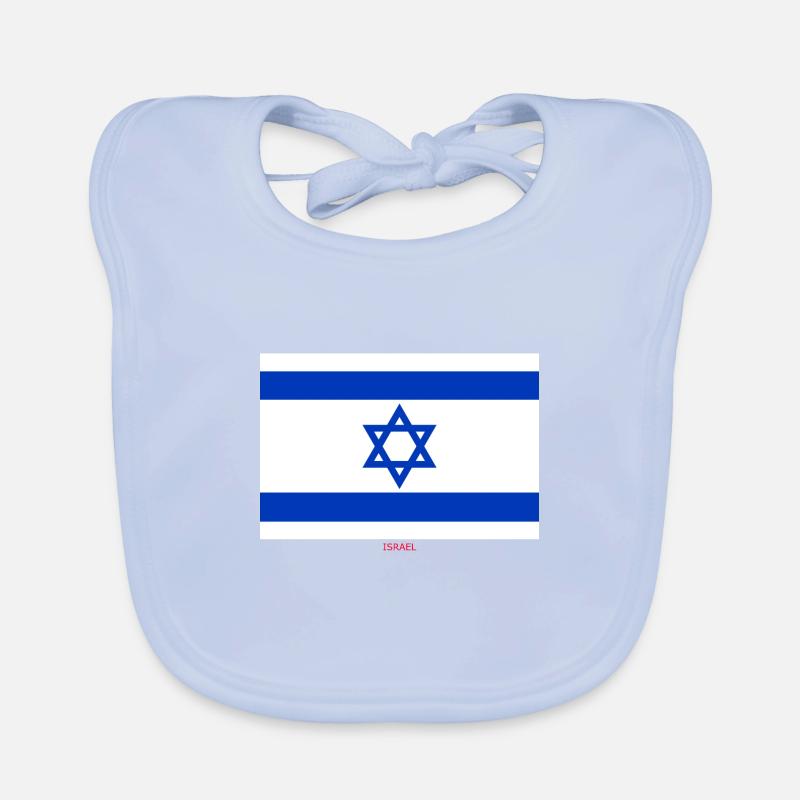 DRAPEAU ISRAEL Bavoir bio Bébé