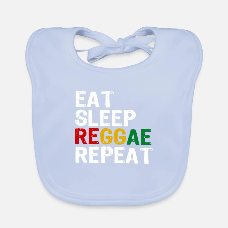 Reggae Jamaika Eat Sleep Reggae Repeat Geschenk Baby Bio-Lätzchen