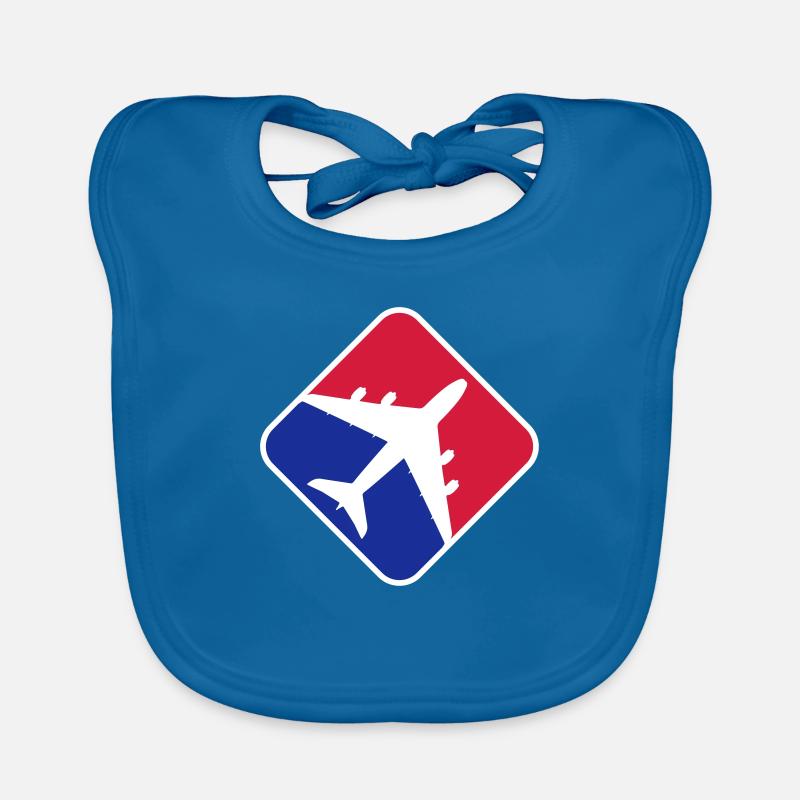 Airplane red blue Organic Baby Bibs