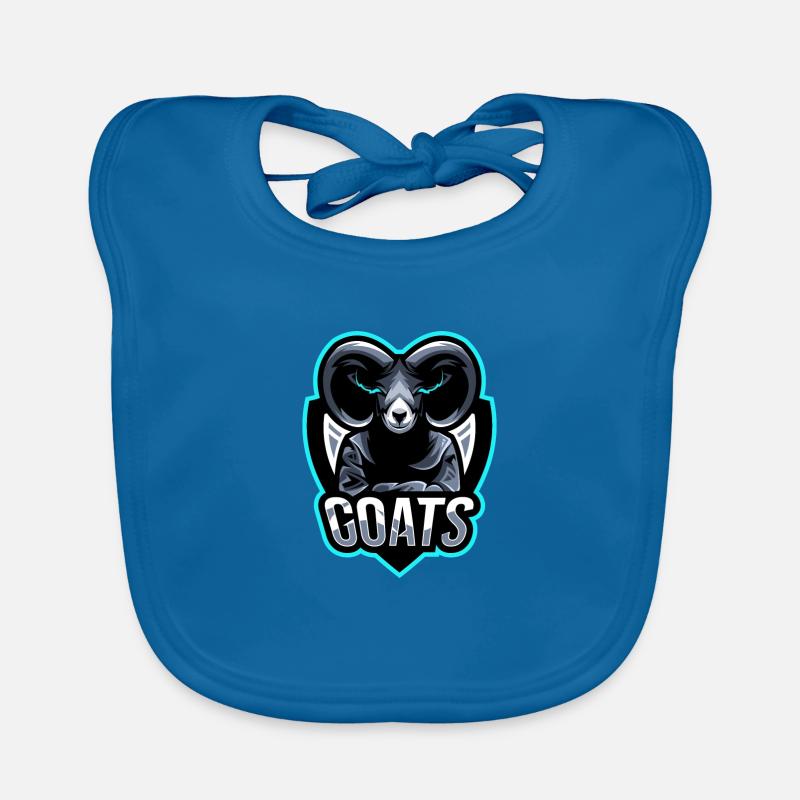 Goats - Bavoir bio Bébé - bleu paon