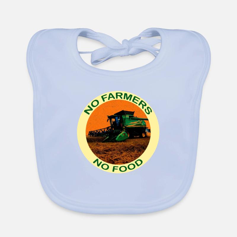 Pas d'agriculteurs pas de nourriture - avec une moissonneuse-batteuse Bavoir bio Bébé