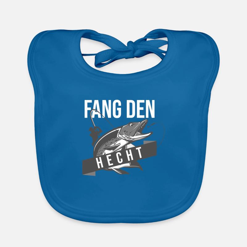 Angler Hecht Raubfisch Geschenk Baby Bio-Lätzchen