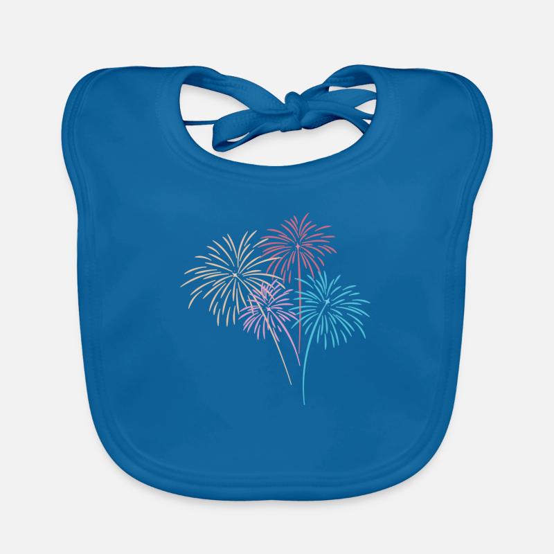 fireworks Organic Baby Bibs