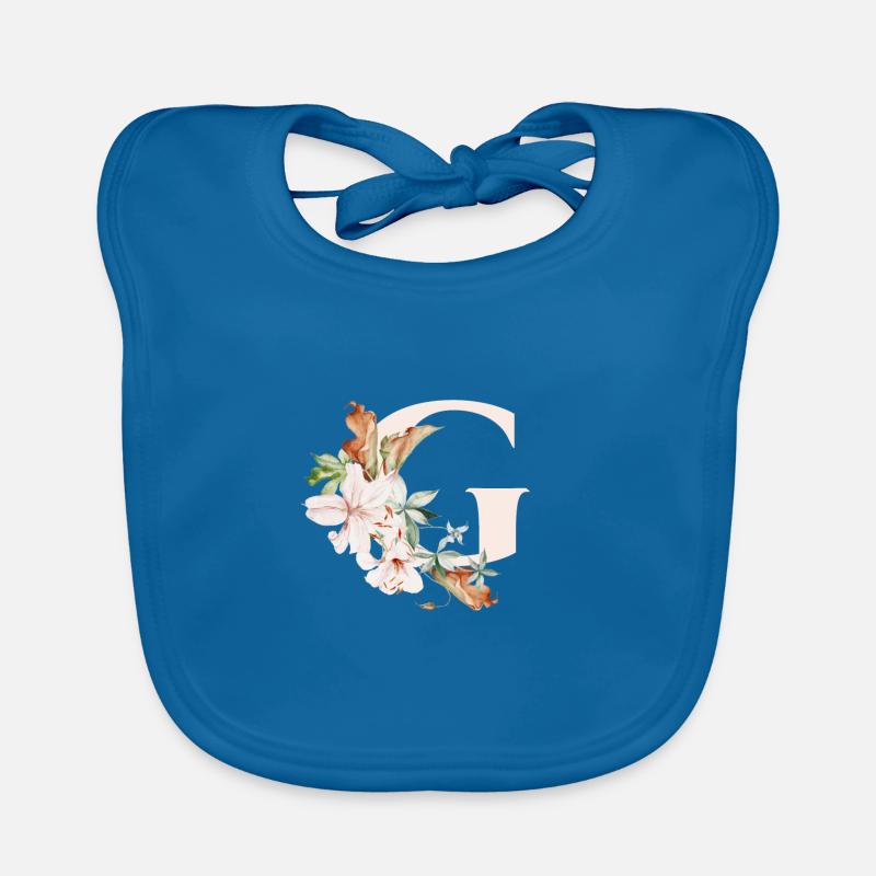 G - Bavoir bio Bébé - bleu paon