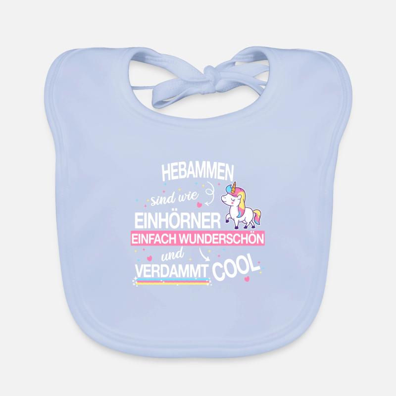 Hebamme Hebammen Entbindungspflegerin Beruf Spruch Baby Bio-Lätzchen