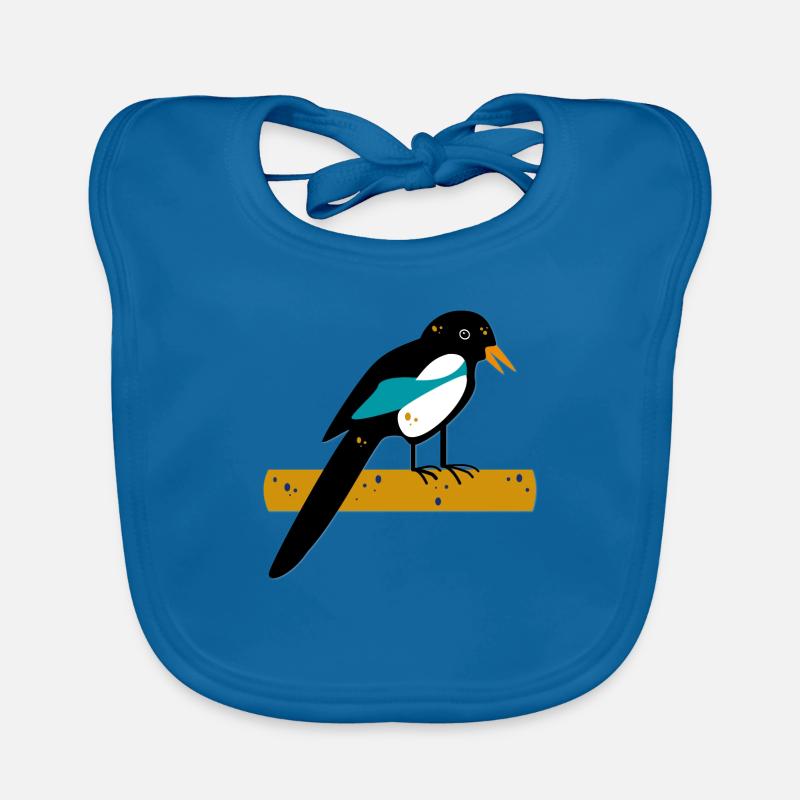 Pie - Bavoir bio Bébé - bleu paon