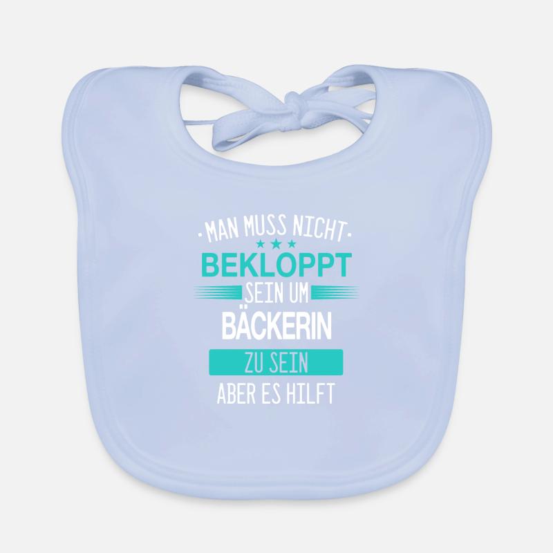 Bäcker Bäckerin Bäckerei Beruf Spruch Baby Bio-Lätzchen