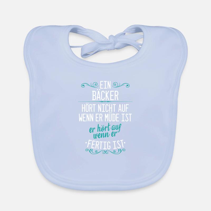 Bäcker Bäckerin Bäckerei Beruf Spruch Baby Bio-Lätzchen