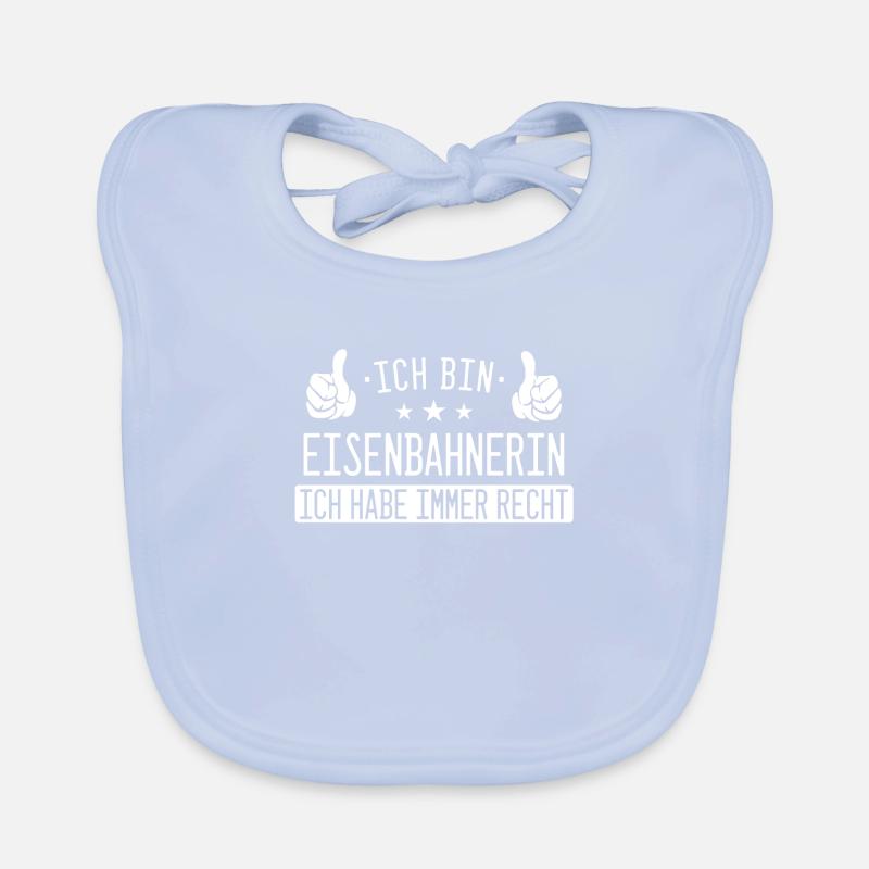 Eisenbahner Lokführer Eisenbahn Bahn Beruf Spruch Baby Bio-Lätzchen
