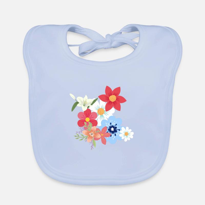 bouquet de fleur Bavoir bio Bébé