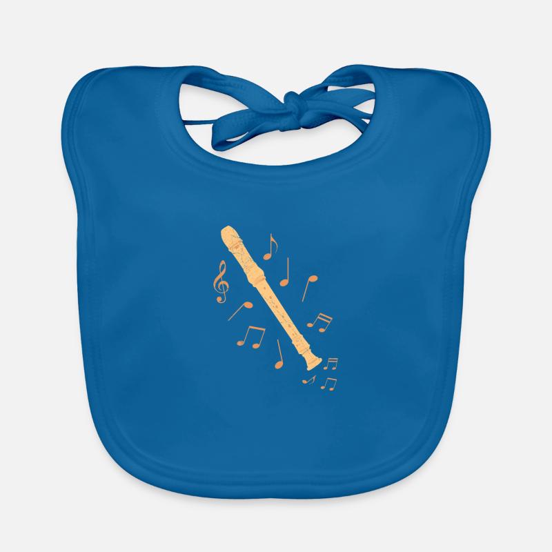 Soprano flûte à bec avec musique note idée cadeau Bavoir bio Bébé