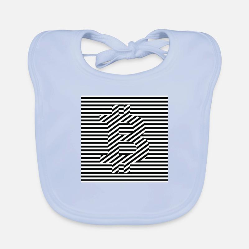 BitCoin Logo black and white BTC Baby Bio-Lätzchen