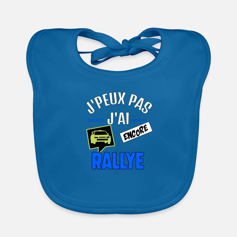 J’peux pas j’ai rallye - Bavoir bio Bébé - bleu paon