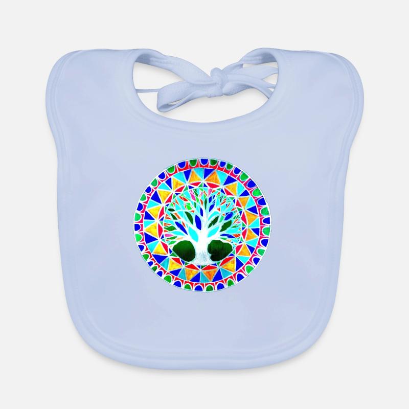graphic tree pattern Organic Baby Bibs