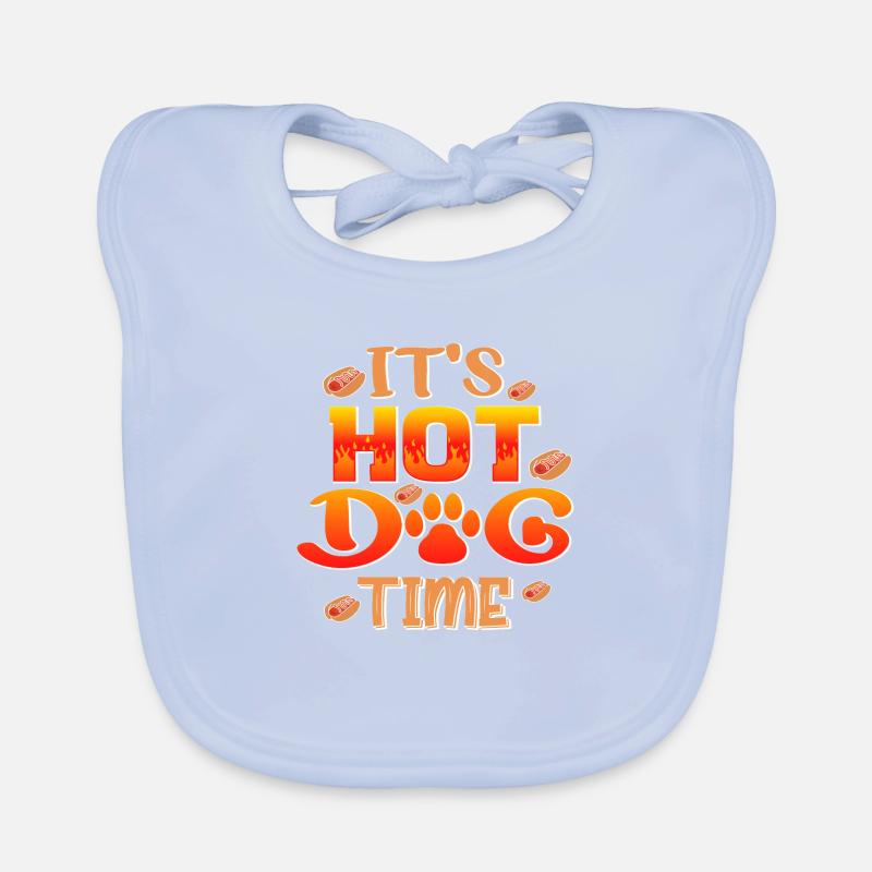 C’est l’heure des hot-dogs Bavoir bio Bébé