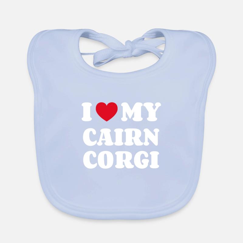 J’adore mon Cairn Corgi Bavoir bio Bébé