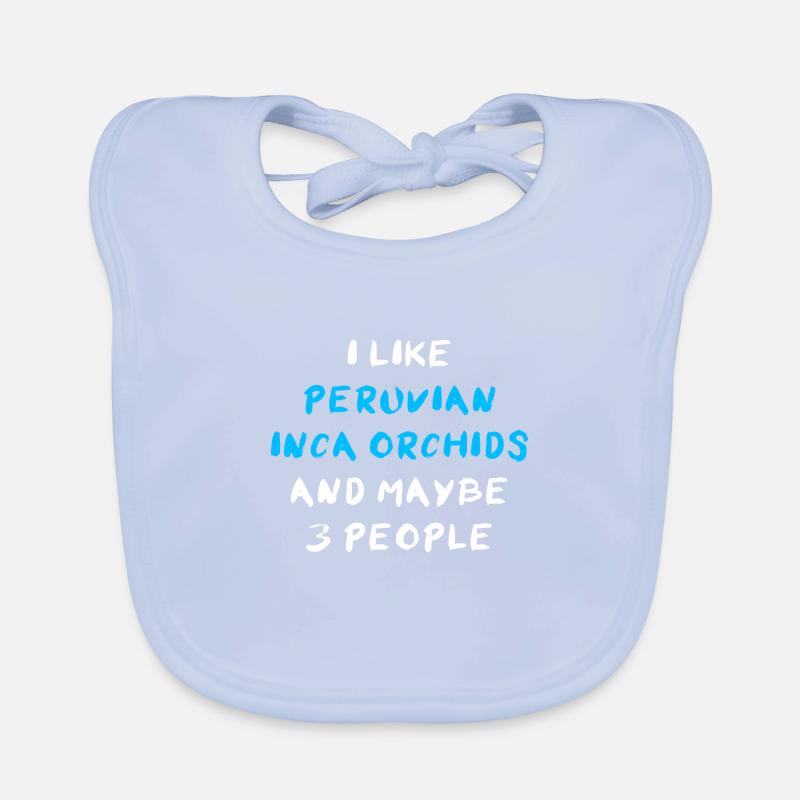 Orchidée inca péruvienne Bavoir bio Bébé