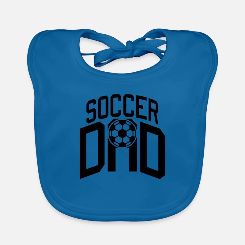 Hobby Logo Soccer Dad Organic Baby Bibs