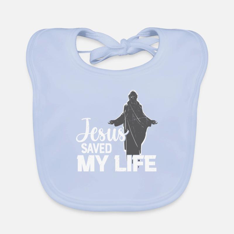 Jesus saved my Life Baby Bio-Lätzchen