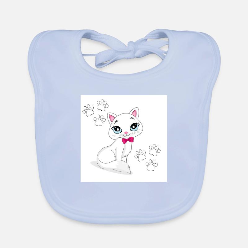 Chat Bavoir bio Bébé