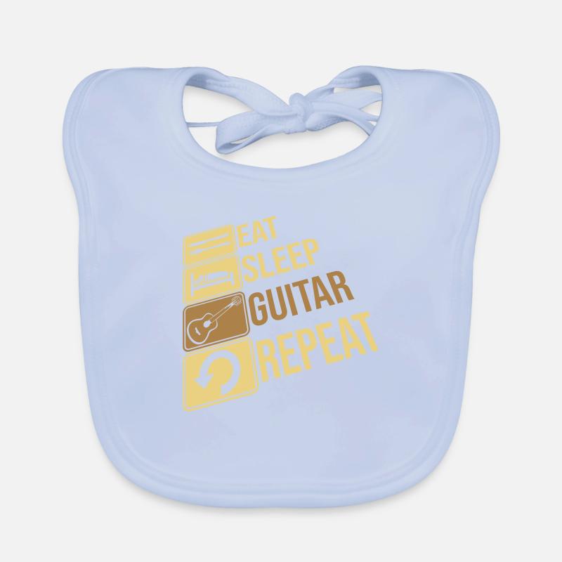 Gitarrist Eat Sleep Repeat Baby Bio-Lätzchen