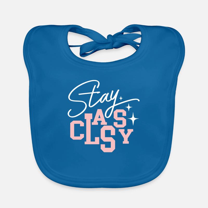 Stay Classy - Baby Bio-Lätzchen - Pfauenblau
