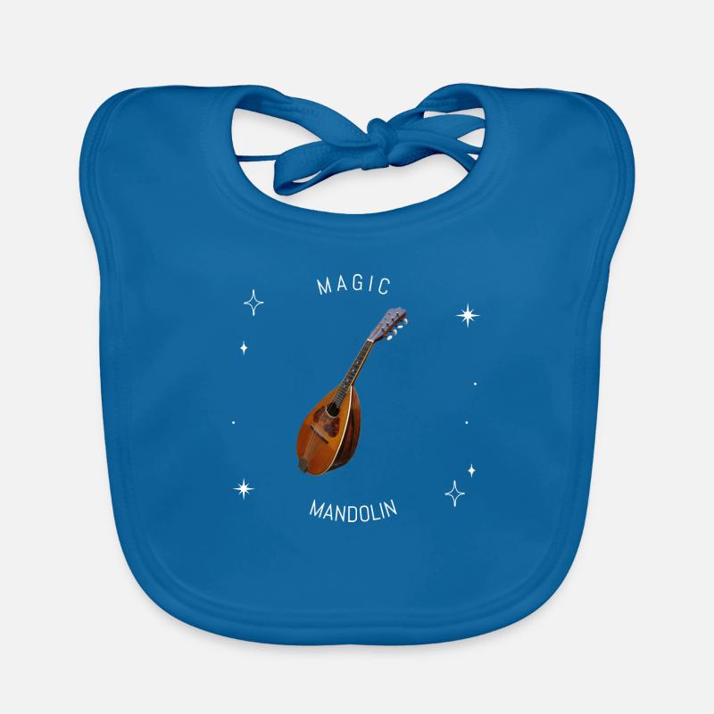 Magic Mandolin (mit Sternen) Baby Bio-Lätzchen