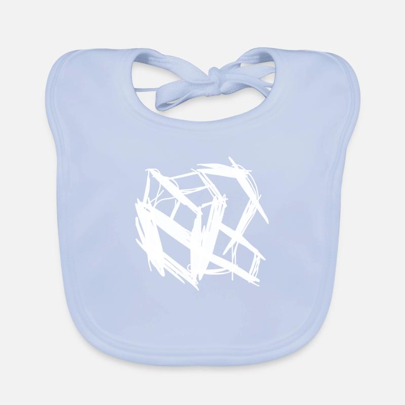 Abstraction blanche : le cube blanc Bavoir bio Bébé