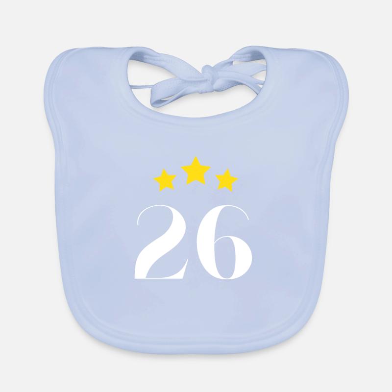 26th Anniversary Starred Organic Baby Bibs
