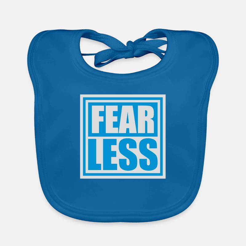 fearless Text Quote Design Organic Baby Bibs