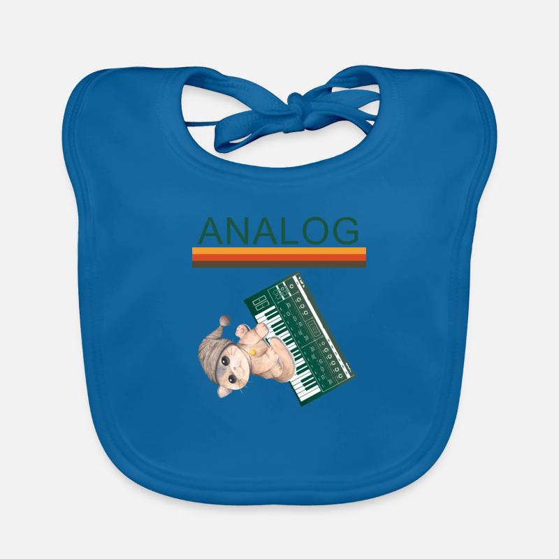 Synths Analog Retro Cat Synthesizer Organic Baby Bibs