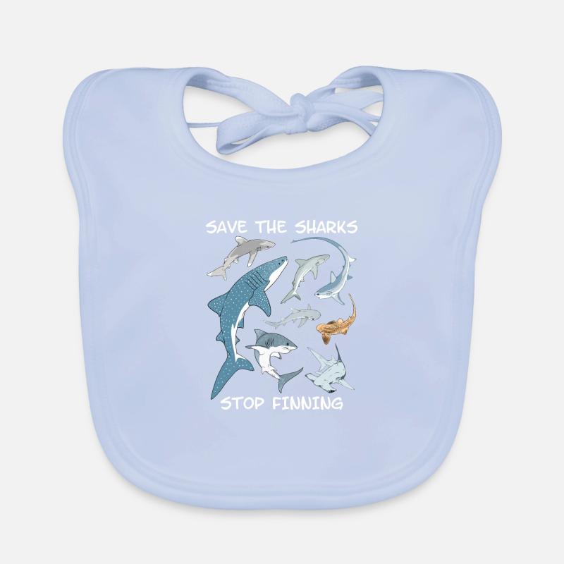Types de requins Espèces de requins Bavoir bio Bébé