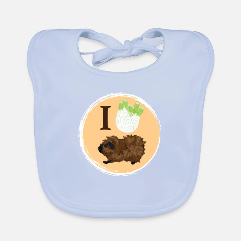 Design mit einem Rosetten-Meerschweinchen 4 Baby Bio-Lätzchen