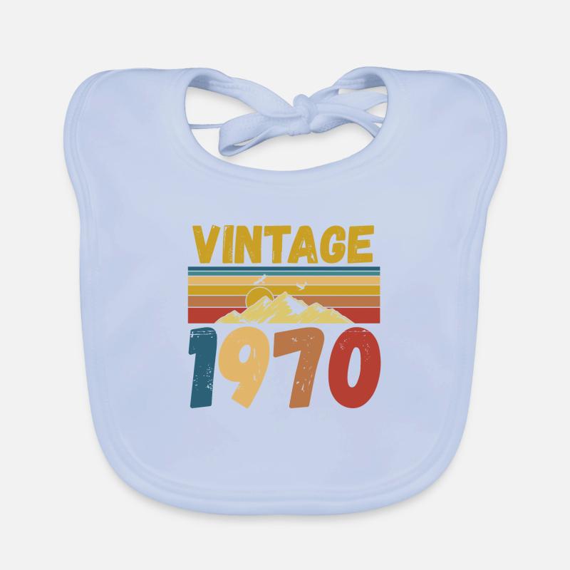 Vintae 1970 / made in 1970 Organic Baby Bibs
