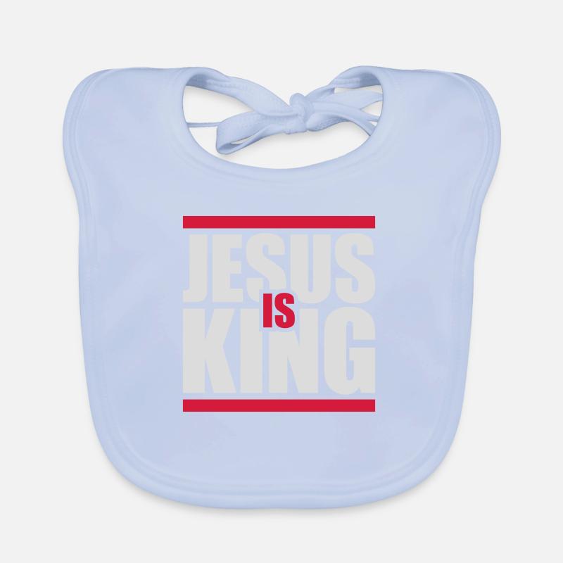 Citation de Jésus est roi Bavoir bio Bébé