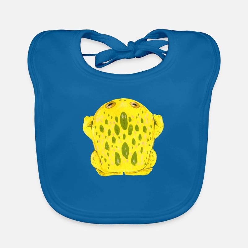 Frog Toad Yellow Organic Baby Bibs