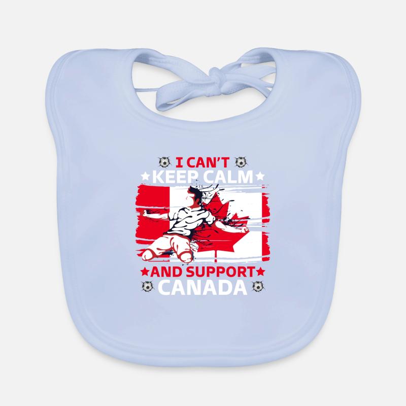 keep calm and support canada Organic Baby Bibs