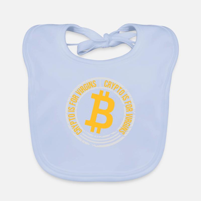 crypto is for virgins Organic Baby Bibs