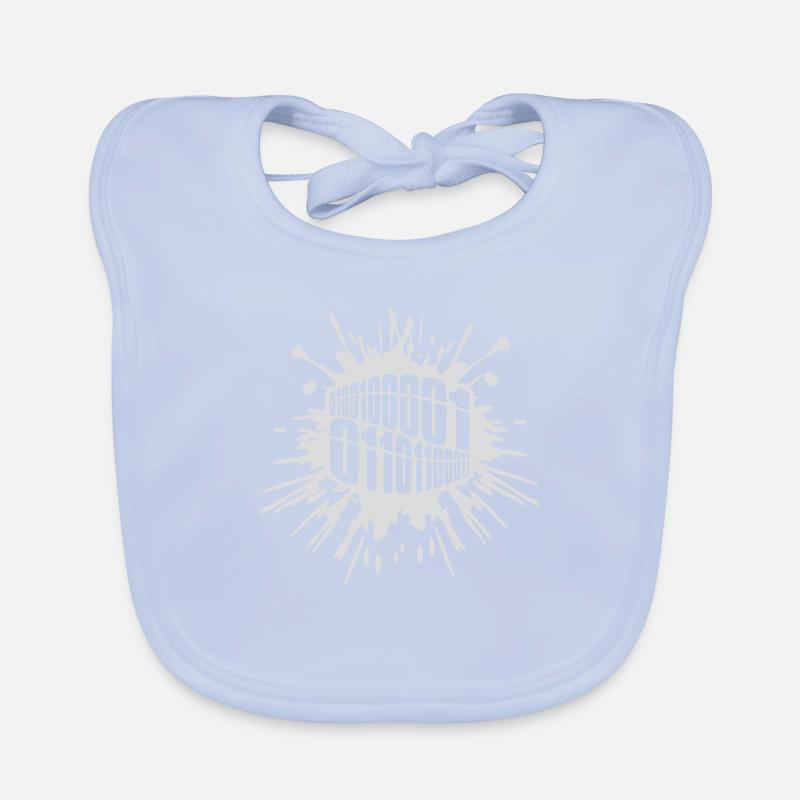 Binary Code Program Language Organic Baby Bibs