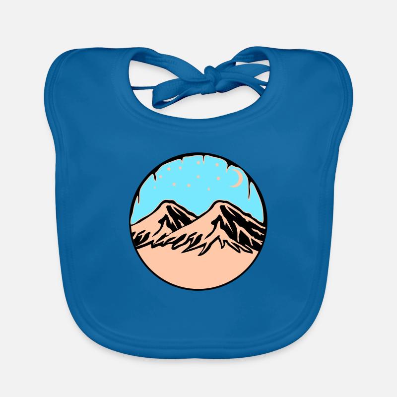 Starry Sky Mountains Organic Baby Bibs