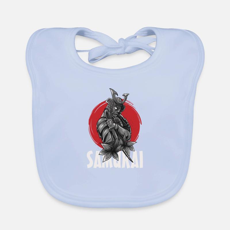 Samurai kühlt japanisches Samurai-Design Baby Bio-Lätzchen