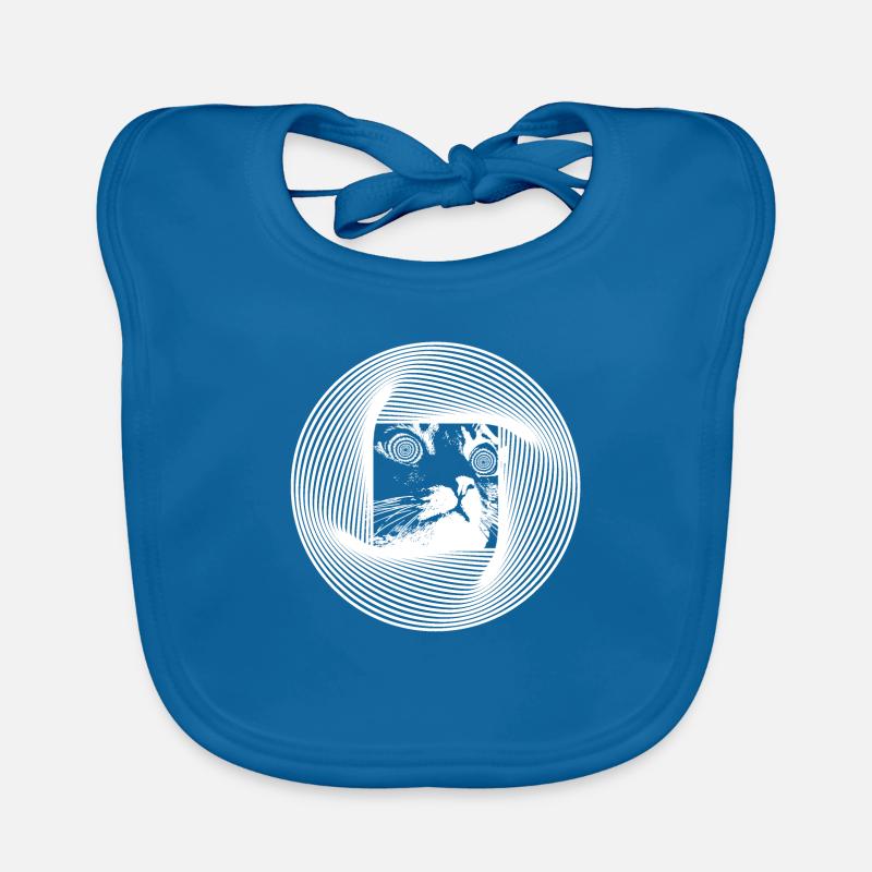 Chat Psychédélique Bavoir bio Bébé