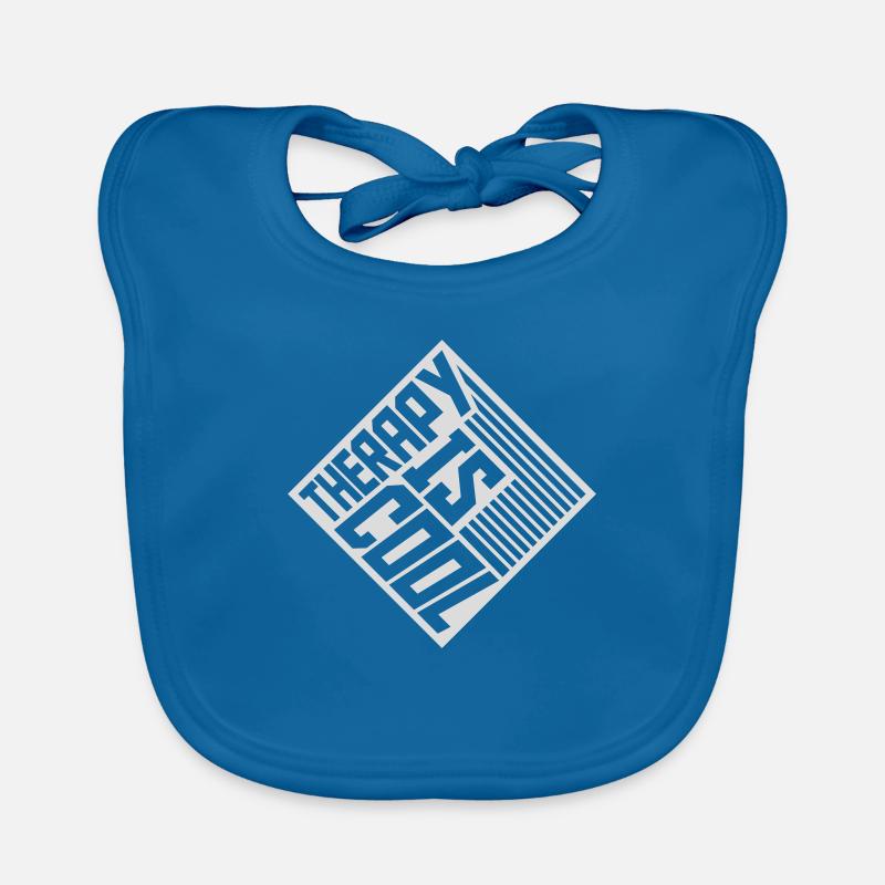 therapy is cool Quote Organic Baby Bibs