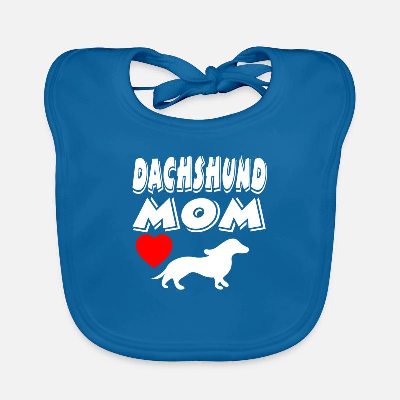 Dackel - Baby Bio-Lätzchen - Pfauenblau