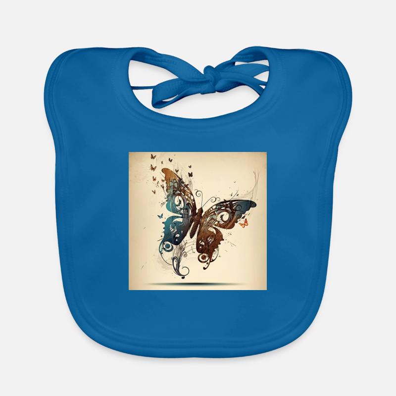 Papillon, notes Bavoir bio Bébé