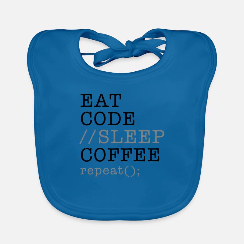 Computer Science Python Programmer Eat Code Sleep Organic Baby Bibs